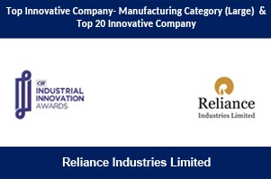 Top Innovative Company- Manufacturing Category (Large)  &  Top 20 Innovative Company